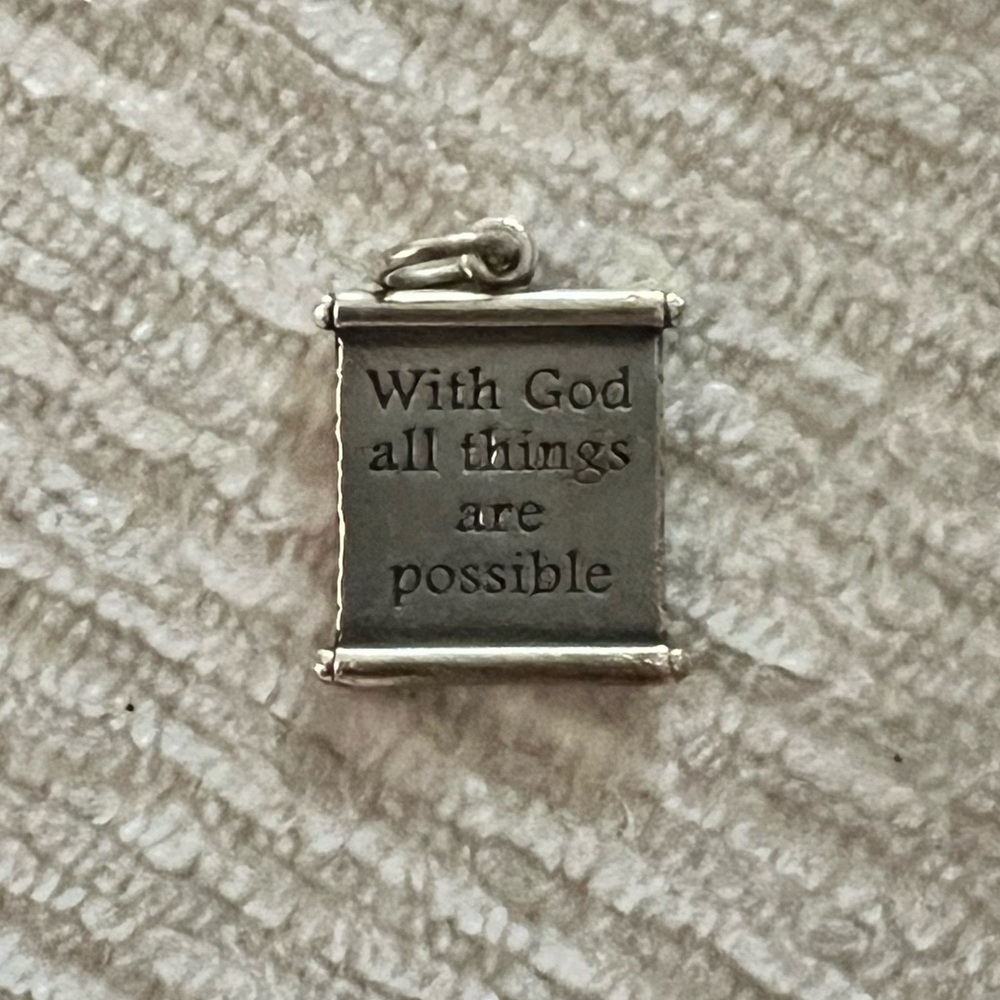 James Avery “All Things Are Possible” Scroll Charm
